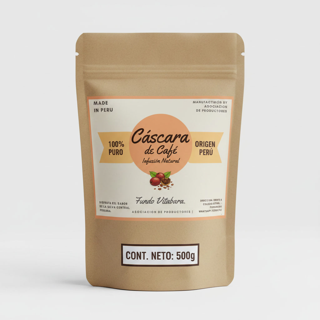 Té de Cáscara de Café 500 gr 500 gr — empaque de café molido